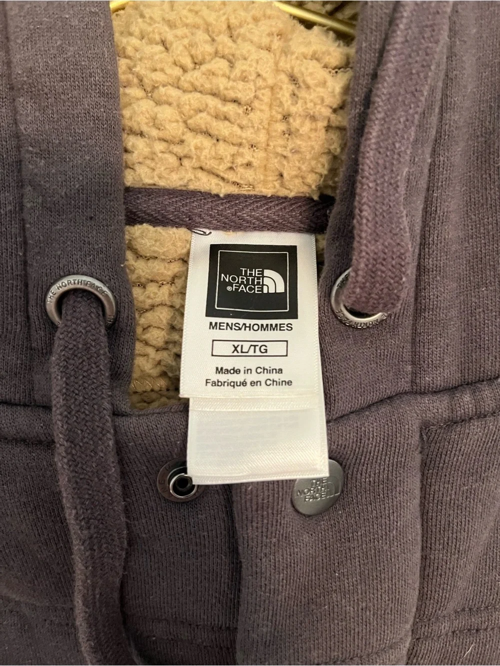 The North Face Men’s Sherpa Lined Hooded Snap Jacket Charcoal Size XL